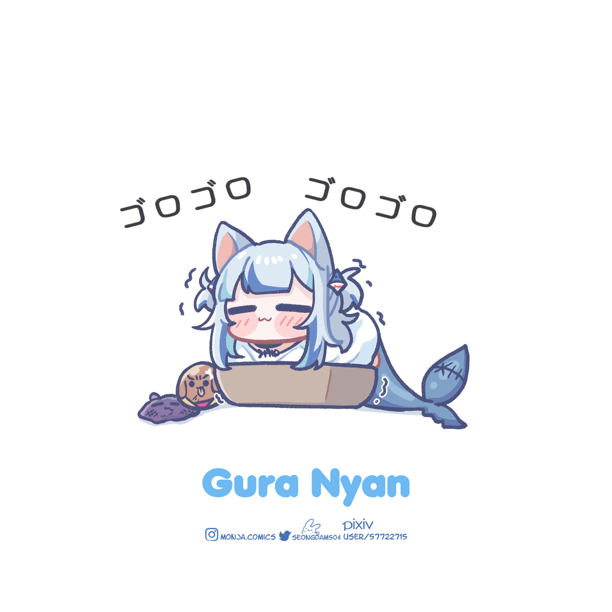 This is a pixiv picture whose title is Gura nyan.