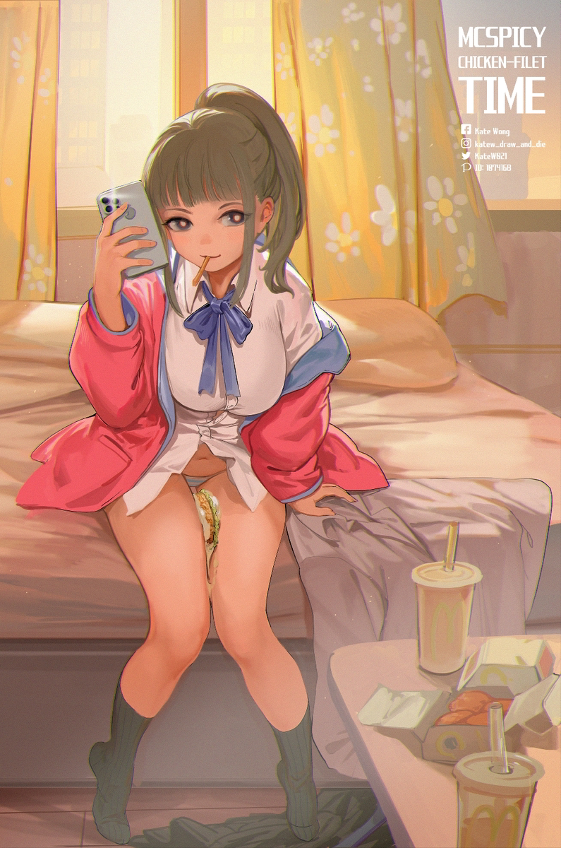 This is a pixiv picture whose title is Mcspicy chicken filet time.