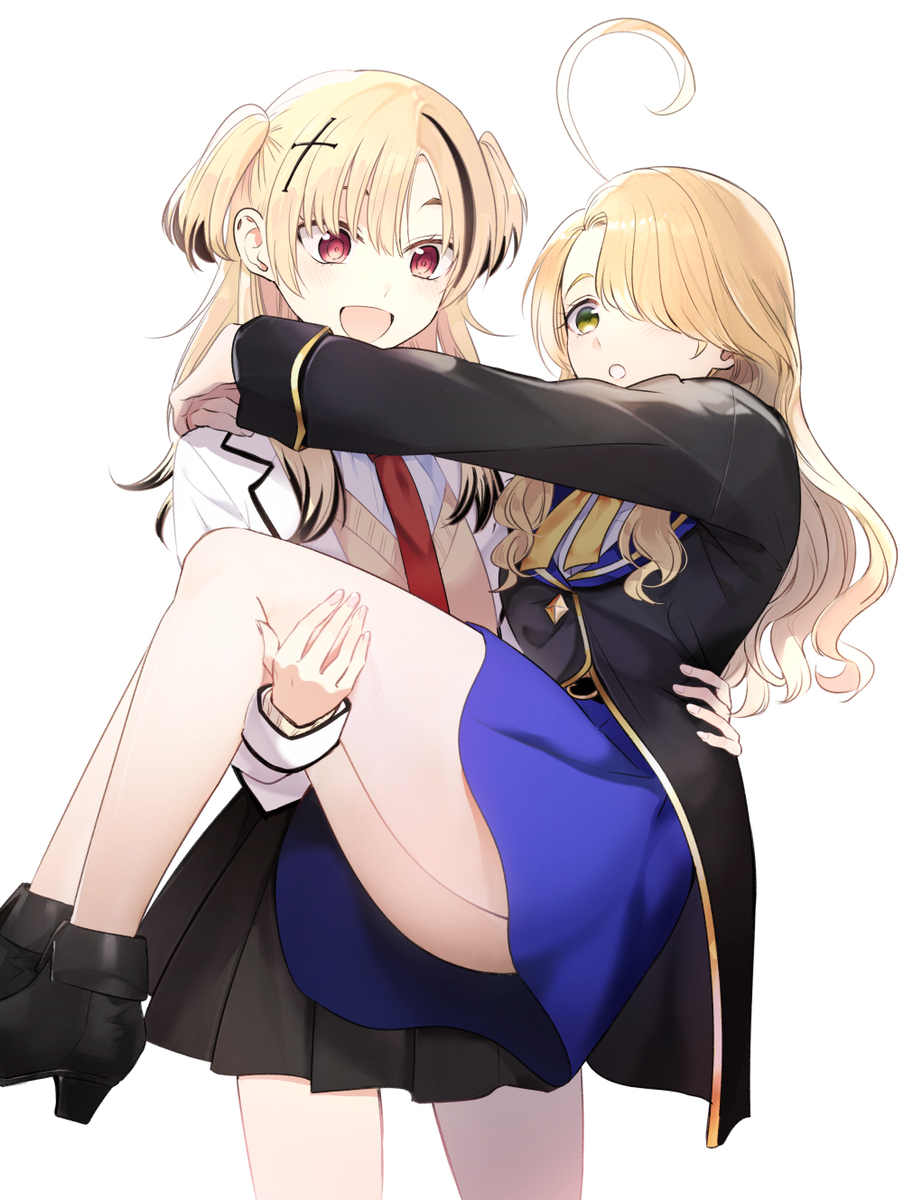 This is a pixiv picture whose title is 百合抱っこ.