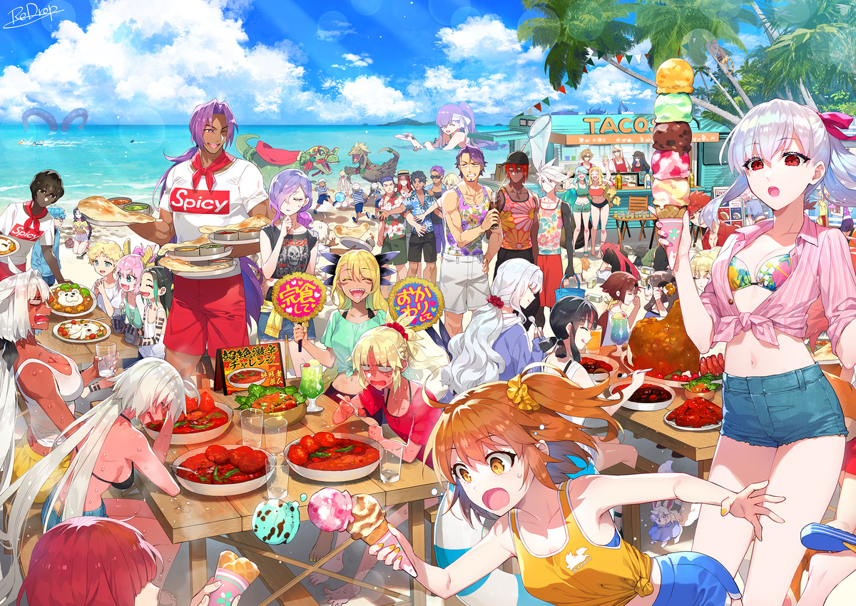 This is a pixiv picture whose title is ServantSummerVacation2023.