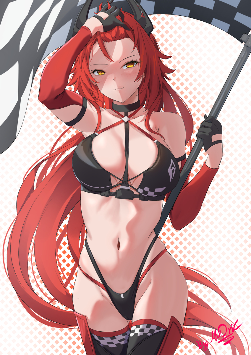 This is a pixiv picture whose title is RedHood Racequeen.