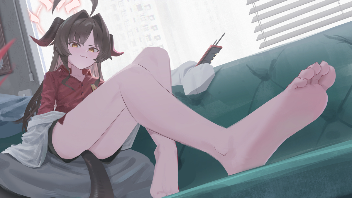 This is a pixiv picture whose title is カスミの足.