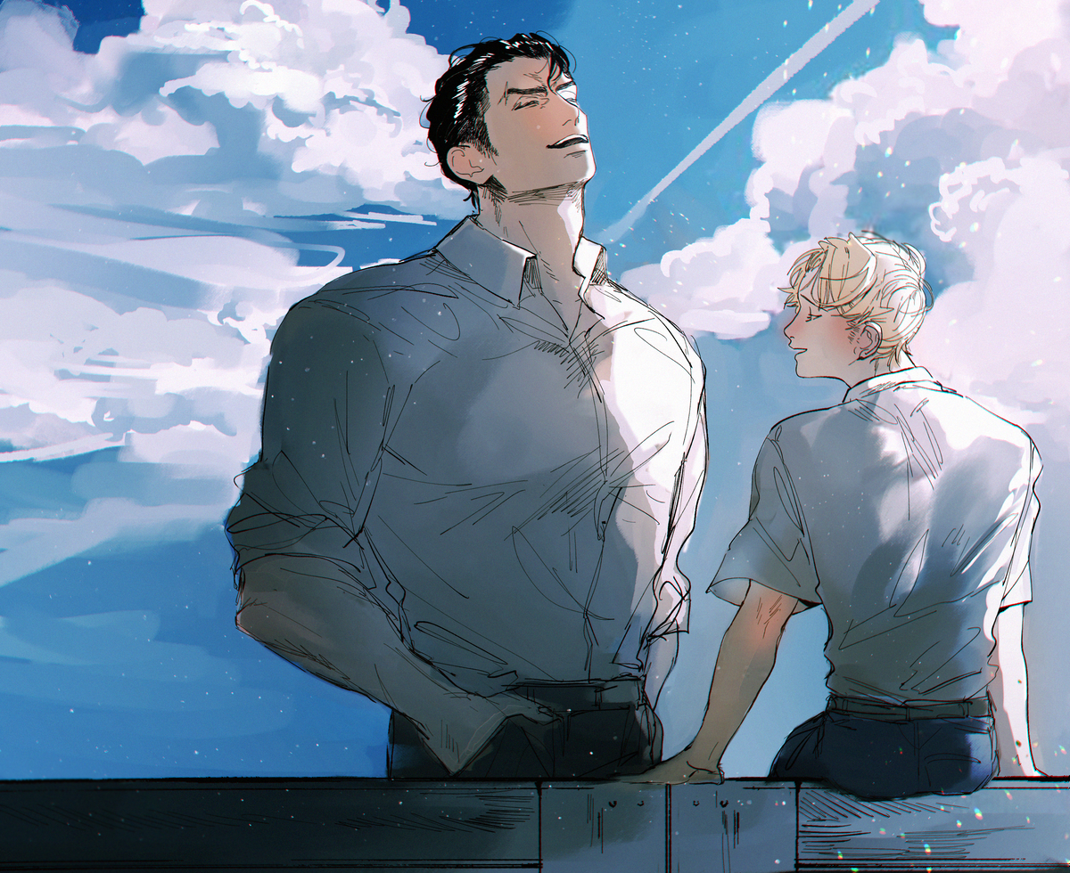 This is a pixiv picture whose title is 黒き獣と夜の花【配信スタート！】.