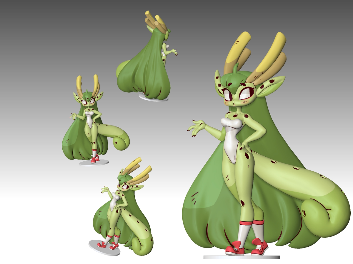 This is a pixiv picture whose title is Lajiao 3d sculpture.
