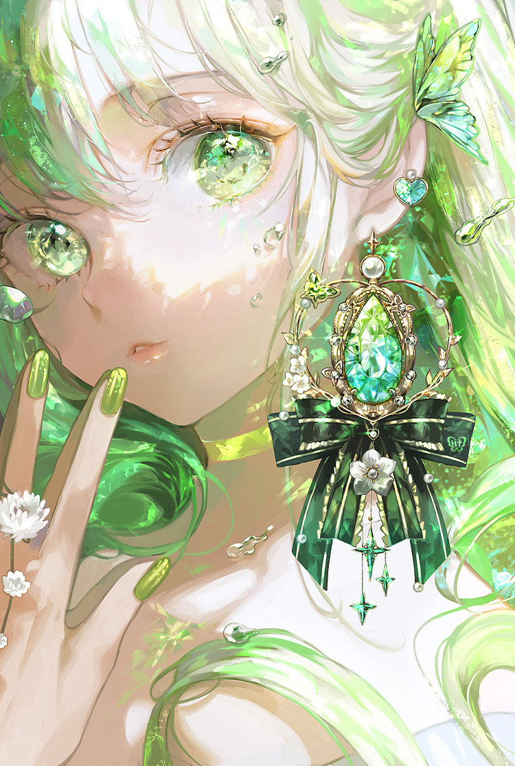 This is a pixiv picture whose title is emerald.