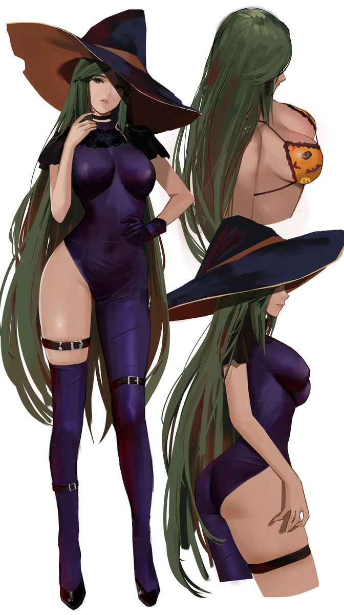 This is a pixiv picture whose title is Halloween Palutena.