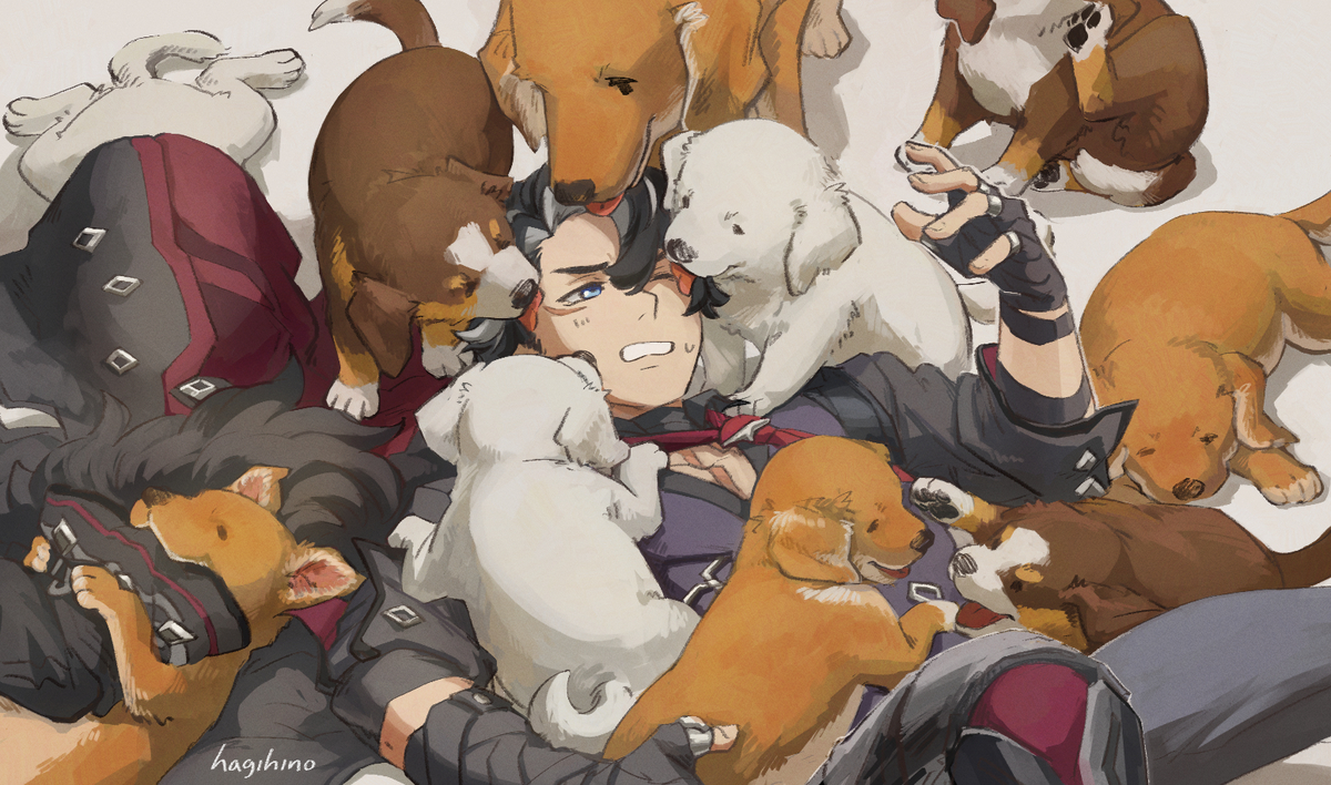 This is a pixiv picture whose title is 🐶.