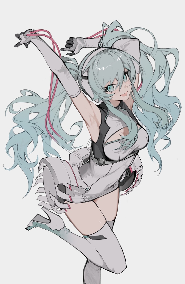 This is a pixiv picture whose title is miku.