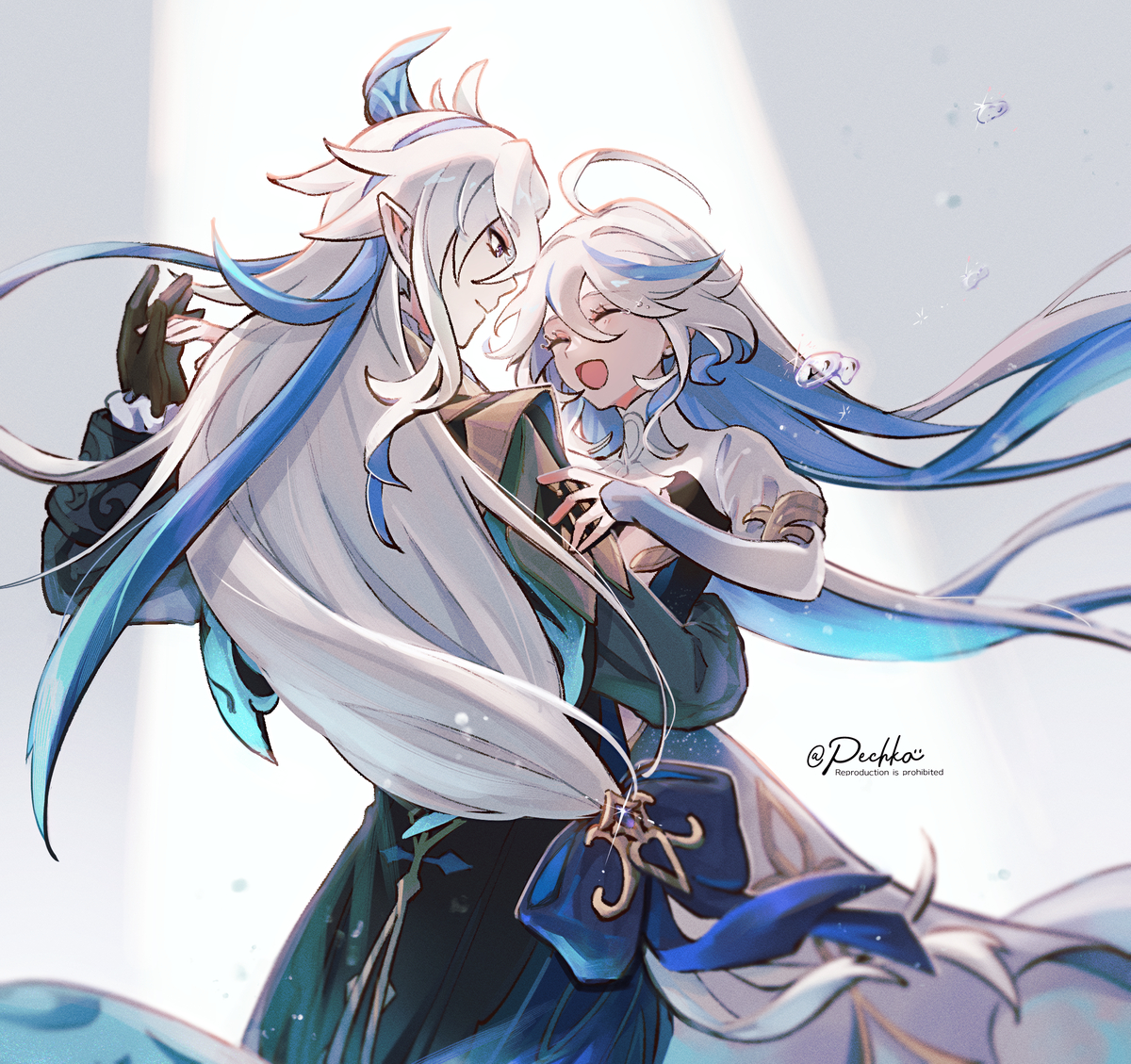 This is a pixiv picture whose title is 罪人の円舞曲.