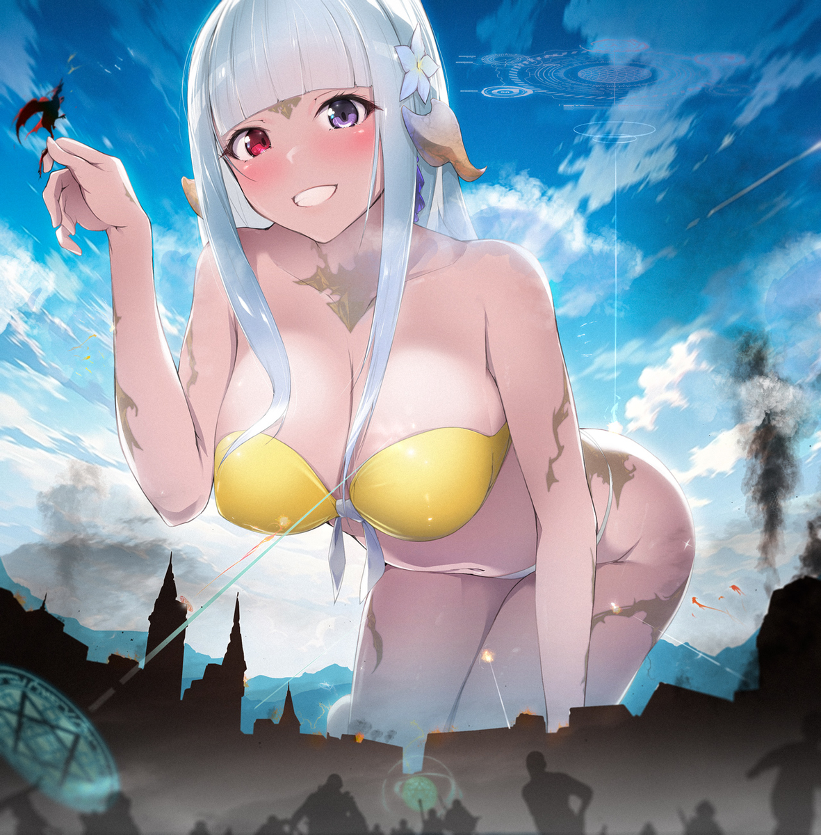 This is a pixiv picture whose title is 妄想 進撃のアウラ【FF14】.