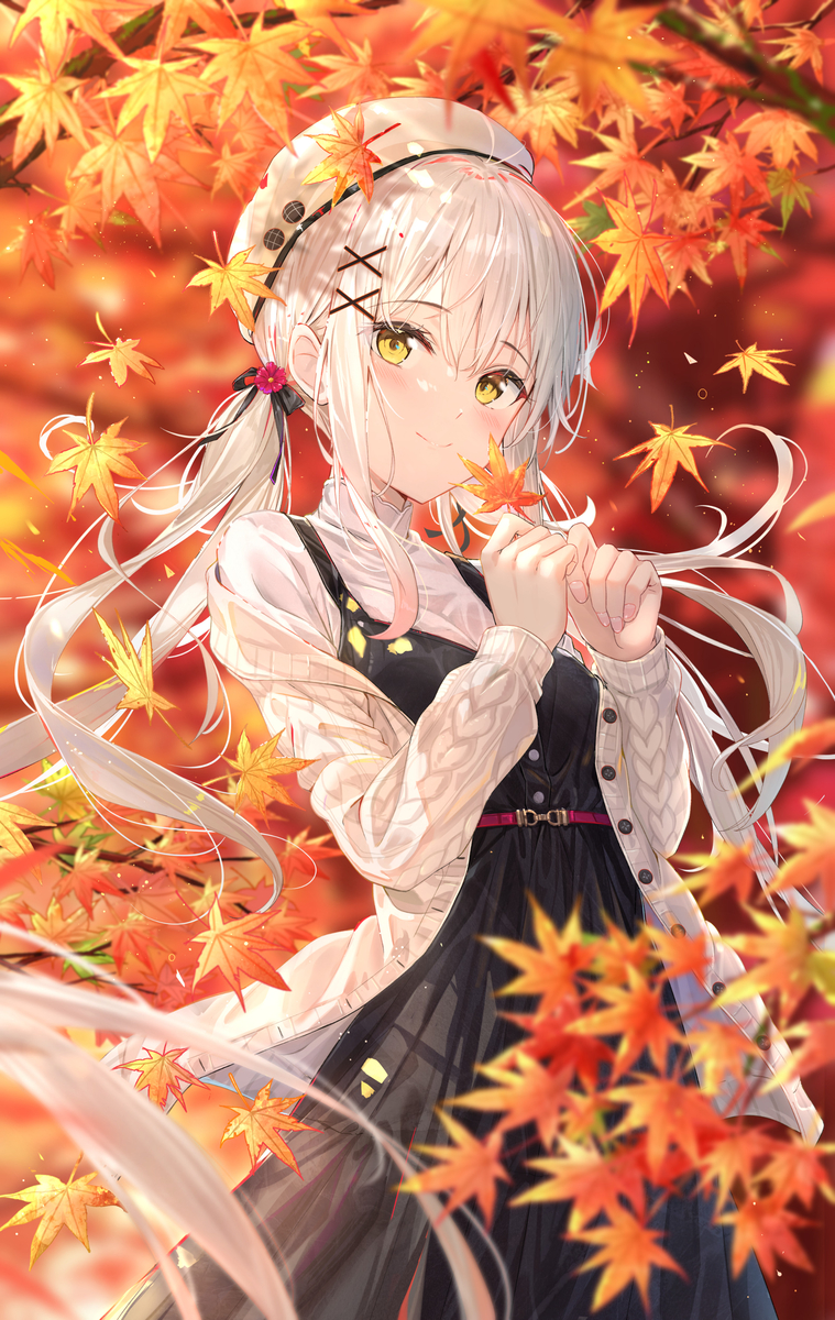 This is a pixiv picture whose title is 秋色に染まる.
