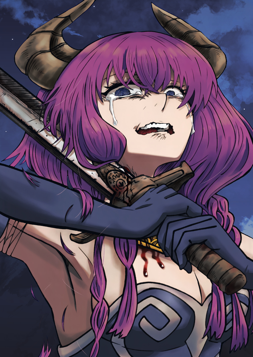 This is a pixiv picture whose title is 断頭台.