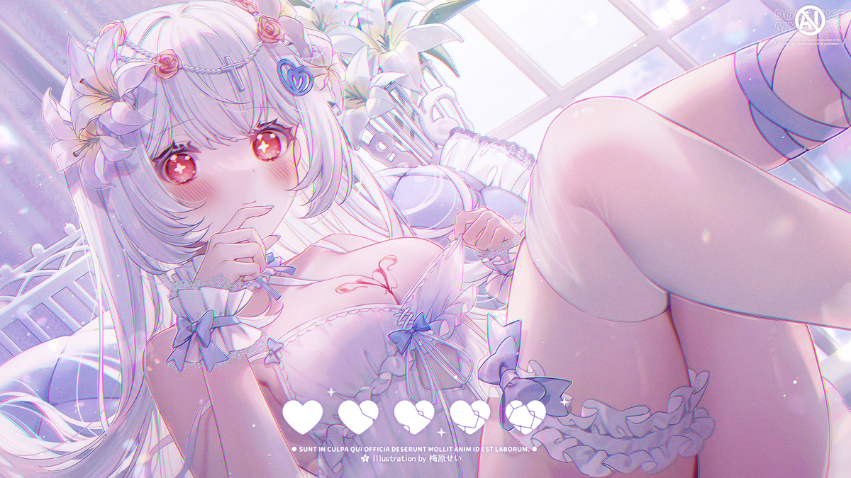 This is a pixiv picture whose title is 🤍💙❤️.