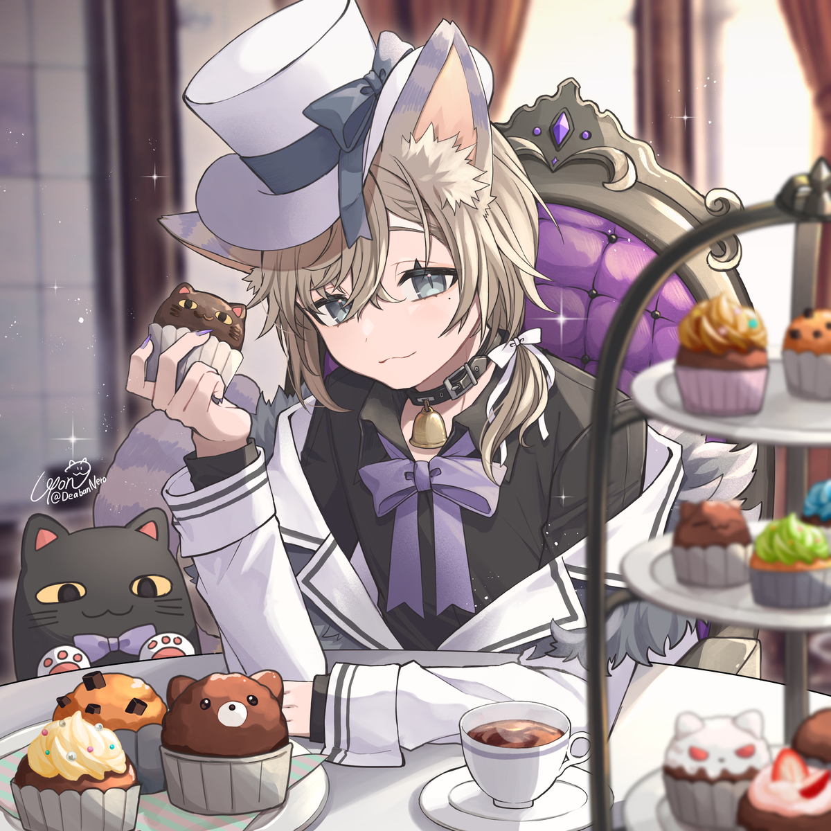 This is a pixiv picture whose title is Cupcake🧁🐱.