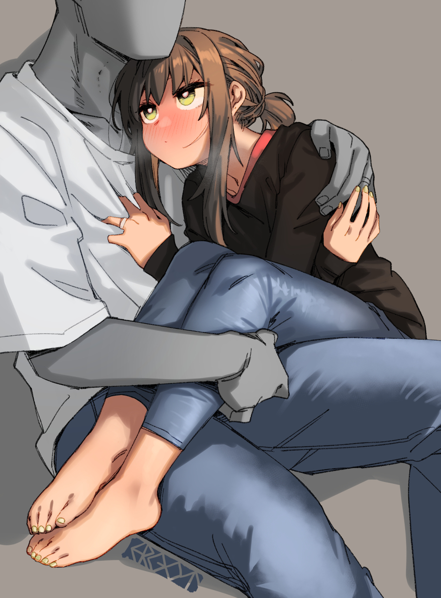 This is a pixiv picture whose title is 「しばらくこのままで良いです...」.