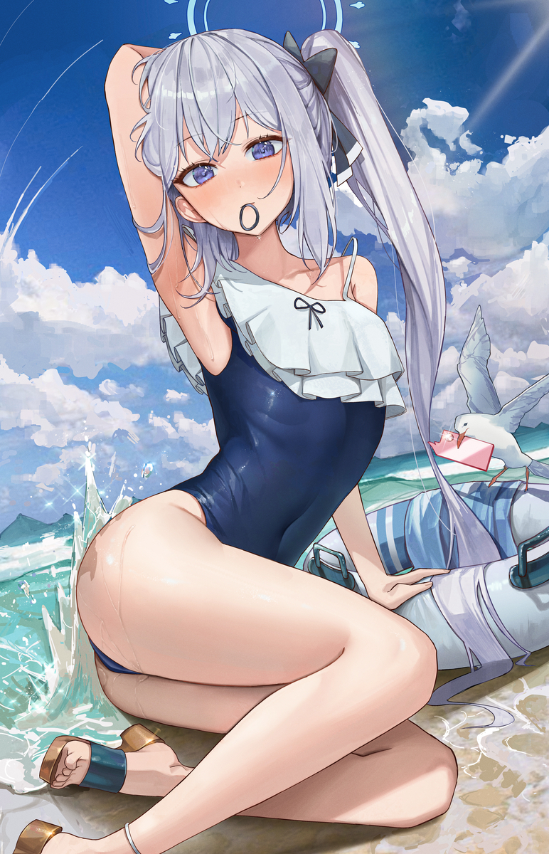 This is a pixiv picture whose title is 月雪ミヤコ(水着).