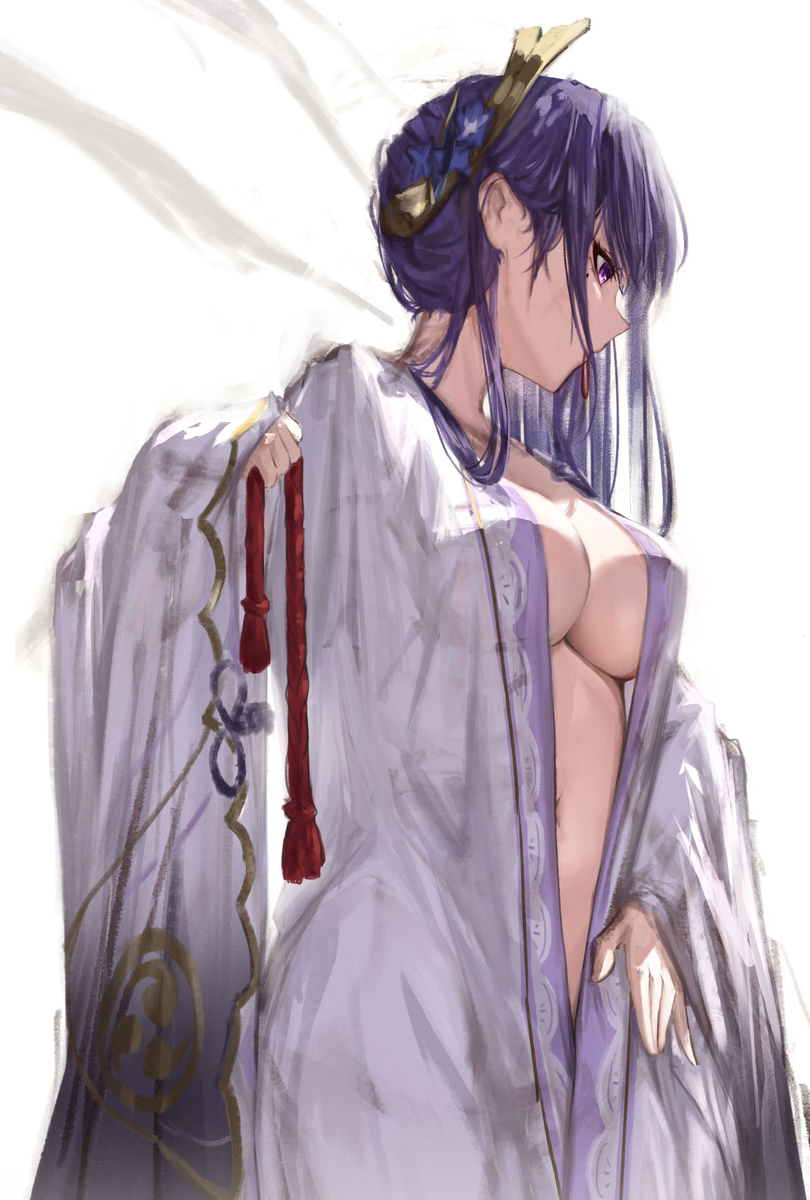 This is a pixiv picture whose title is 雷電将軍.