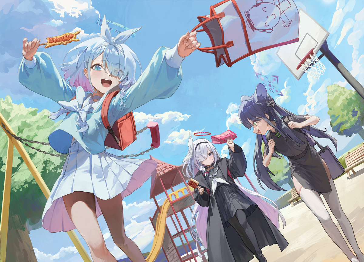 This is a pixiv picture whose title is ブルアカ 子供たち.