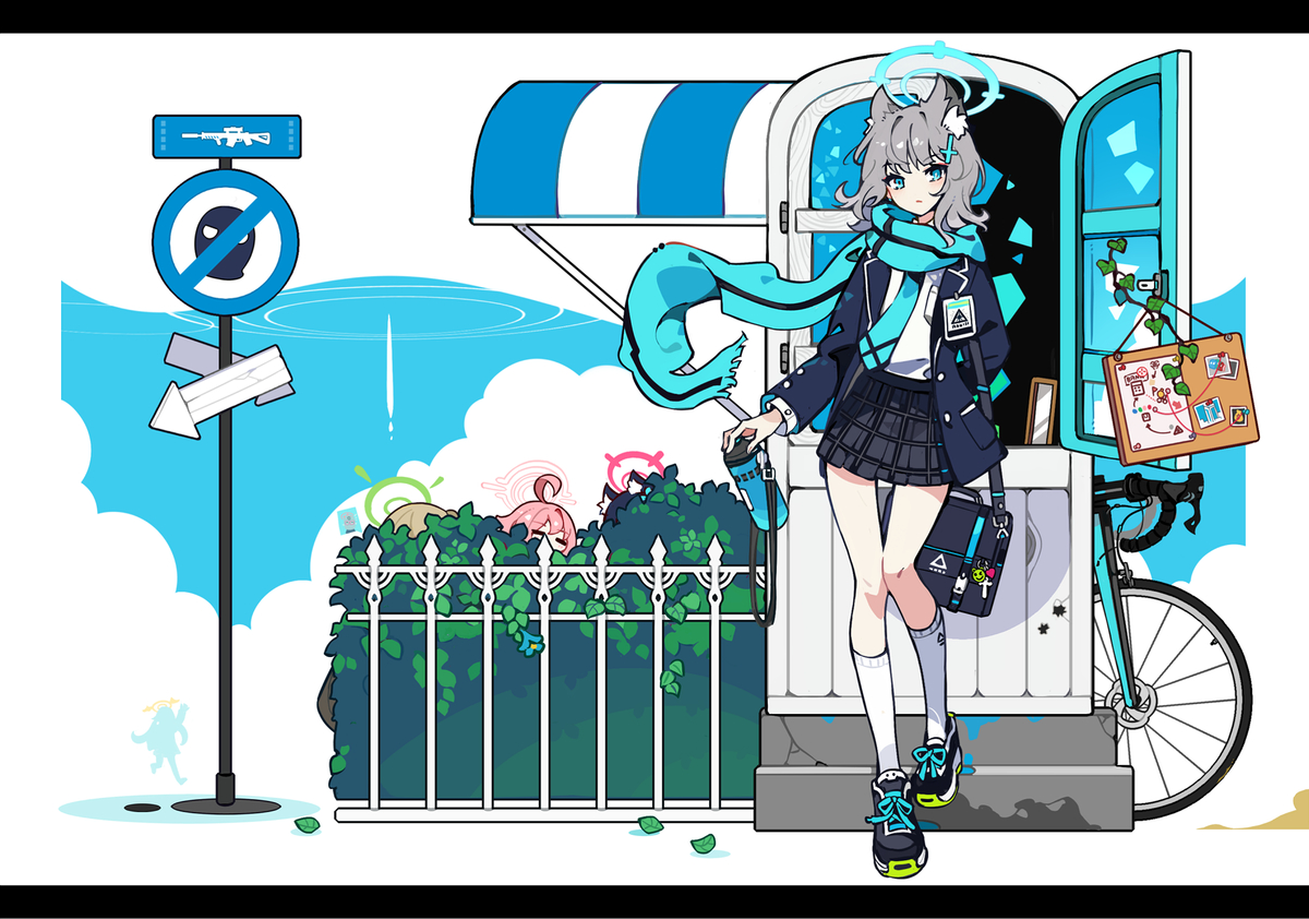 This is a pixiv picture whose title is 待ち合わせ.