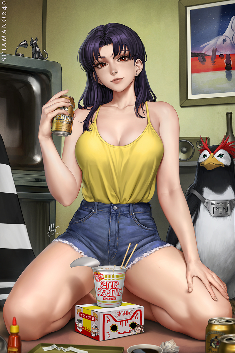 This is a pixiv picture whose title is Misato Katsuragi - Evangelion.