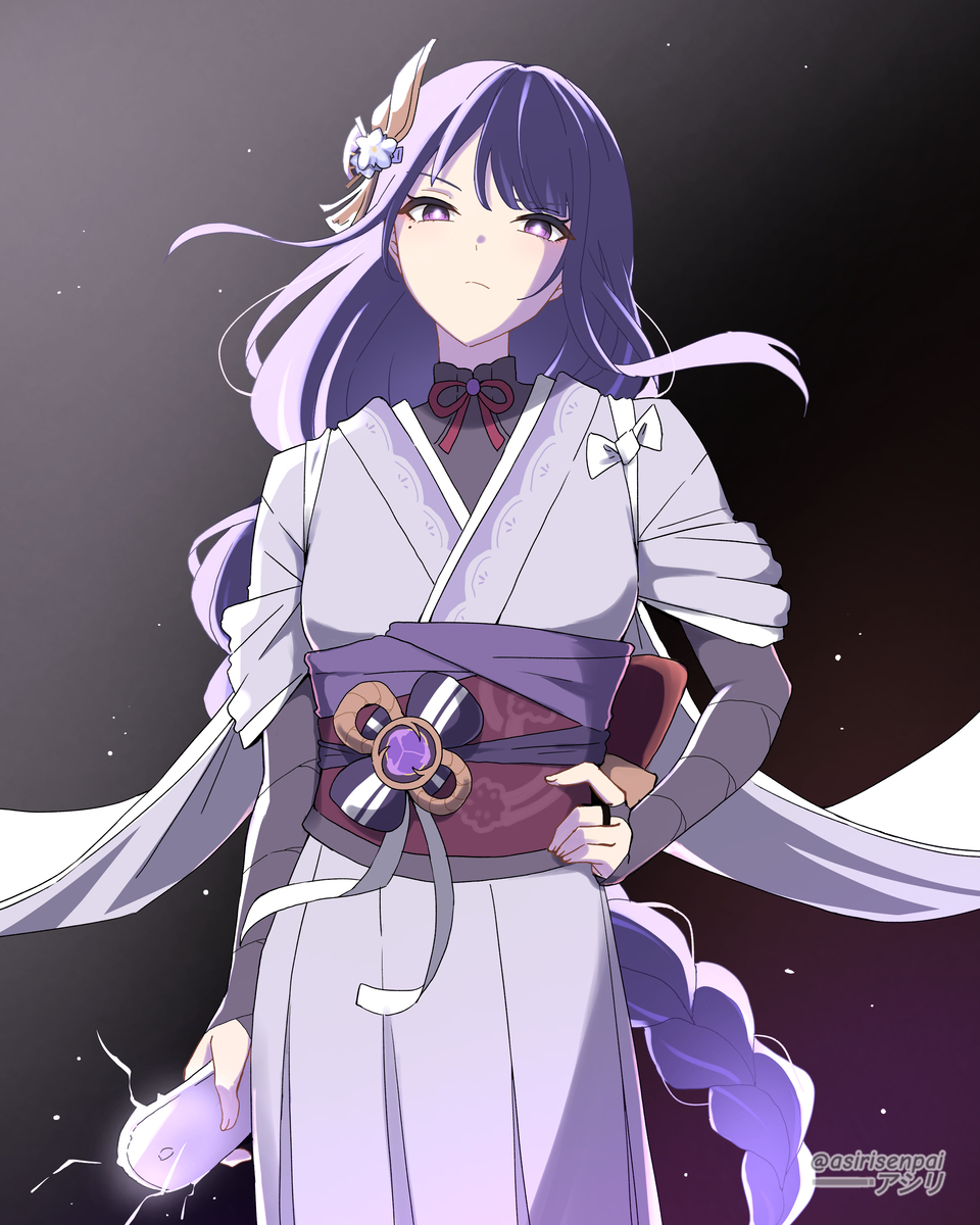 This is a pixiv picture whose title is Raiden shogun/Ei.