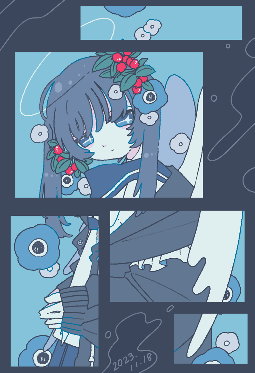 This is a pixiv picture whose title is 3年間.