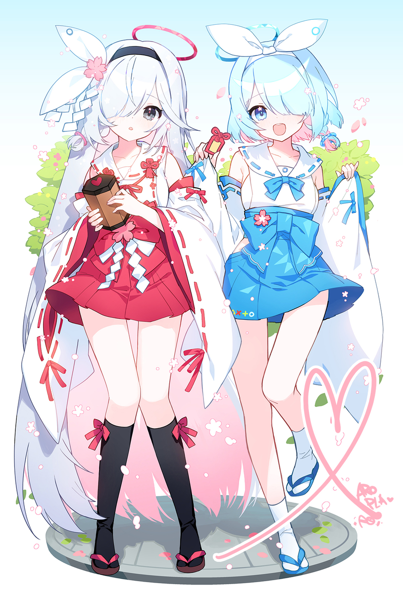 This is a pixiv picture whose title is Arona💕Plana.