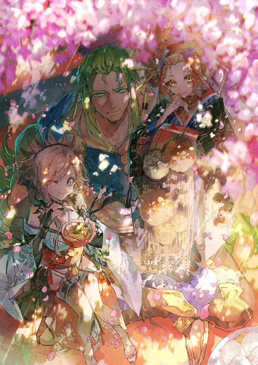 This is a pixiv picture whose title is 吉原組.