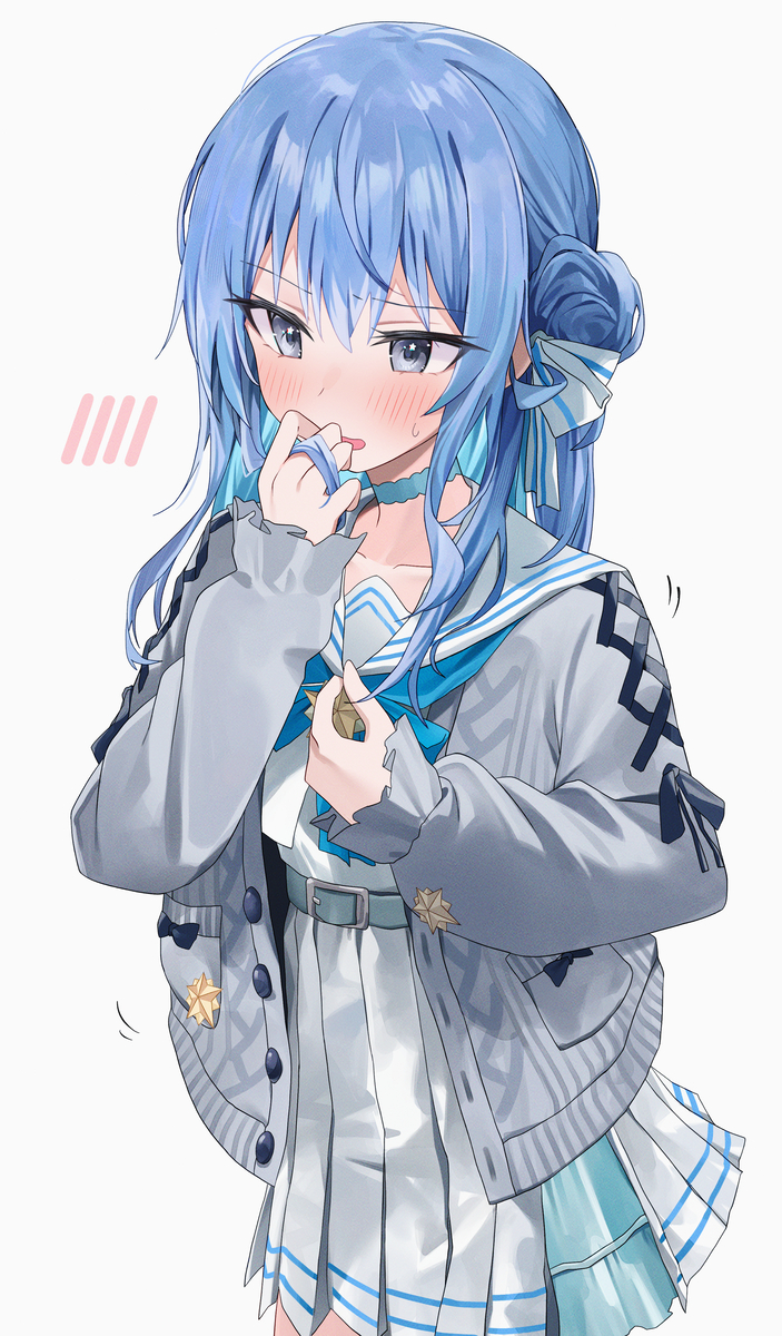 This is a pixiv picture whose title is すいちゃんに「かわいいね」って言ってみた.