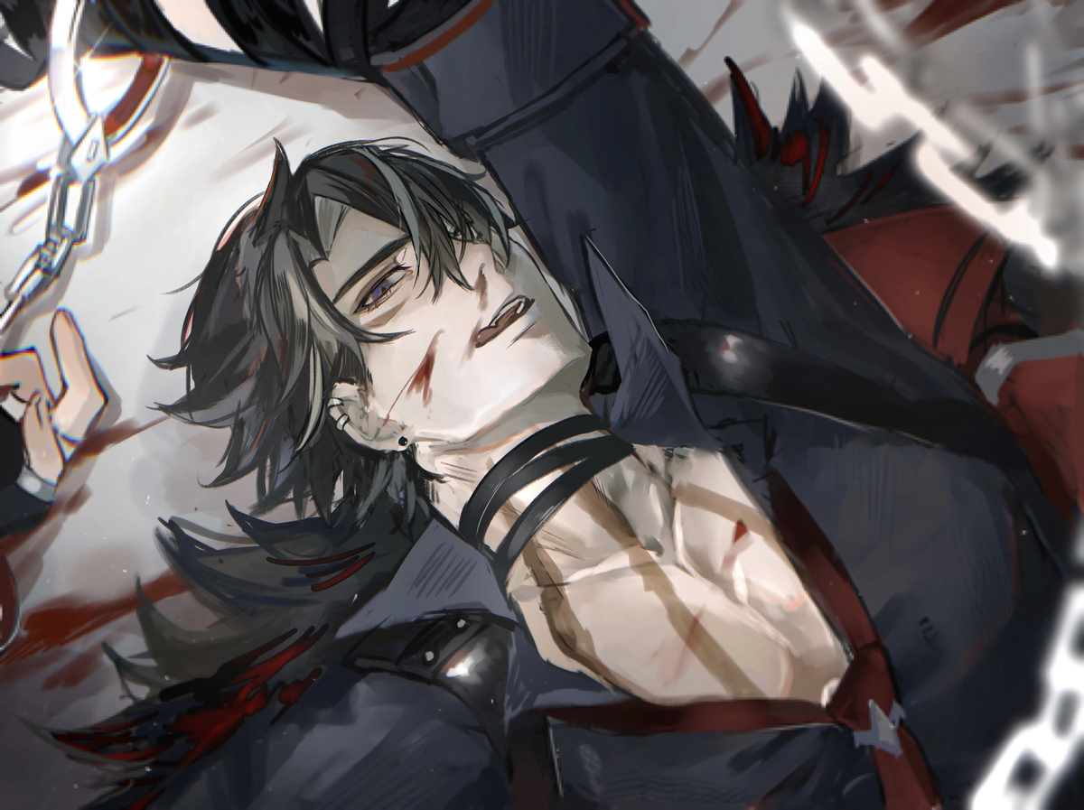 This is a pixiv picture whose title is Wriothesley  リオセスリ.