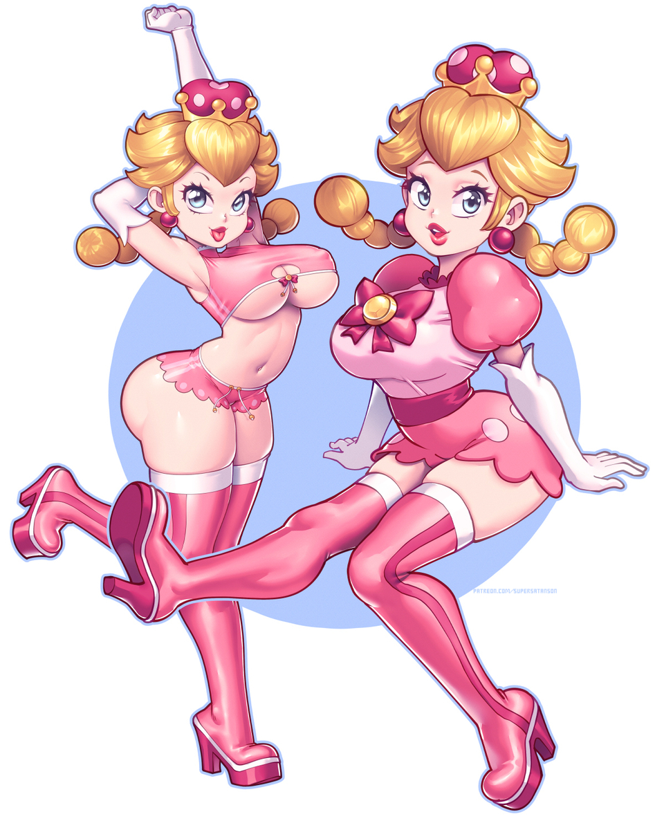 This is a pixiv picture whose title is Peachette.