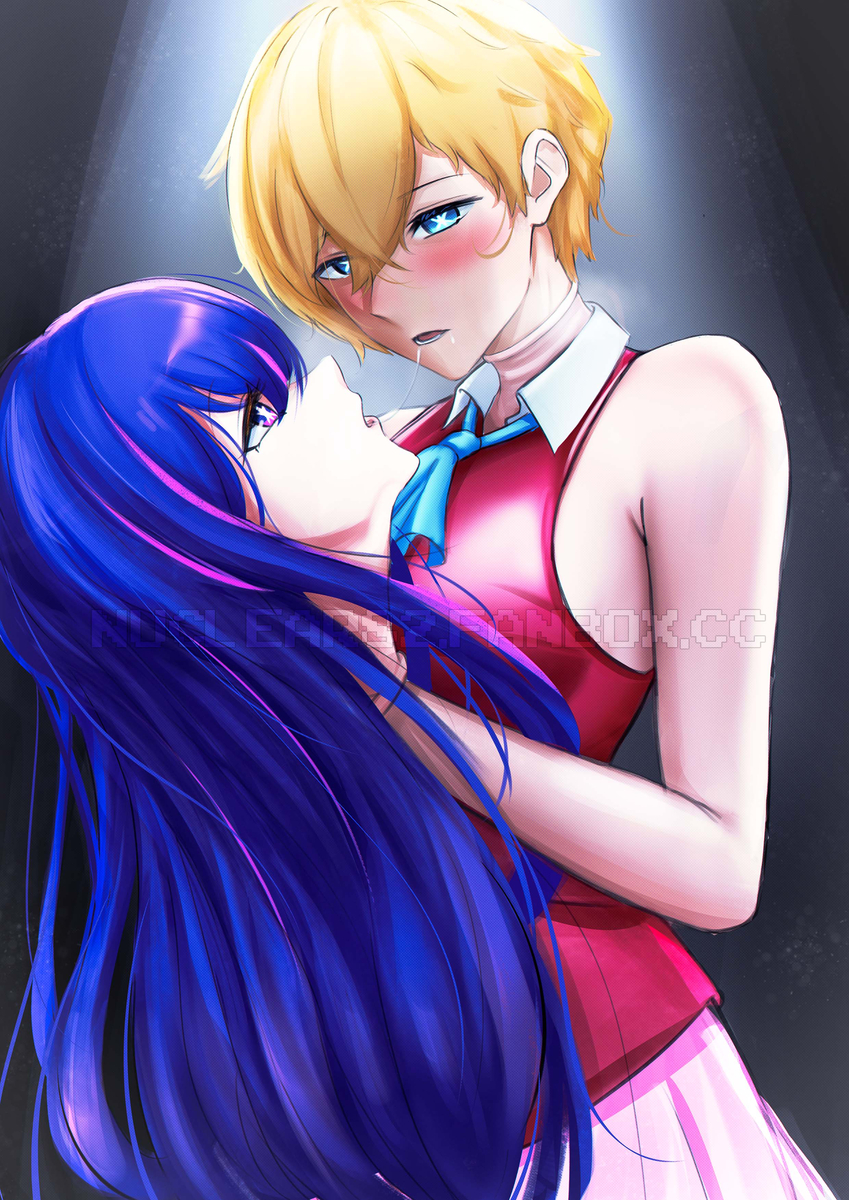 This is a pixiv picture whose title is 【request】kiss a mask.