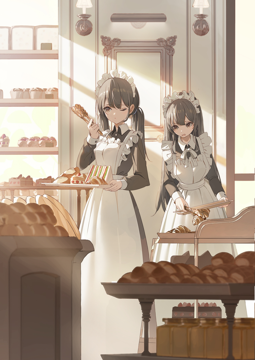 This is a pixiv picture whose title is 「そんなに食べれるんですか...？」.