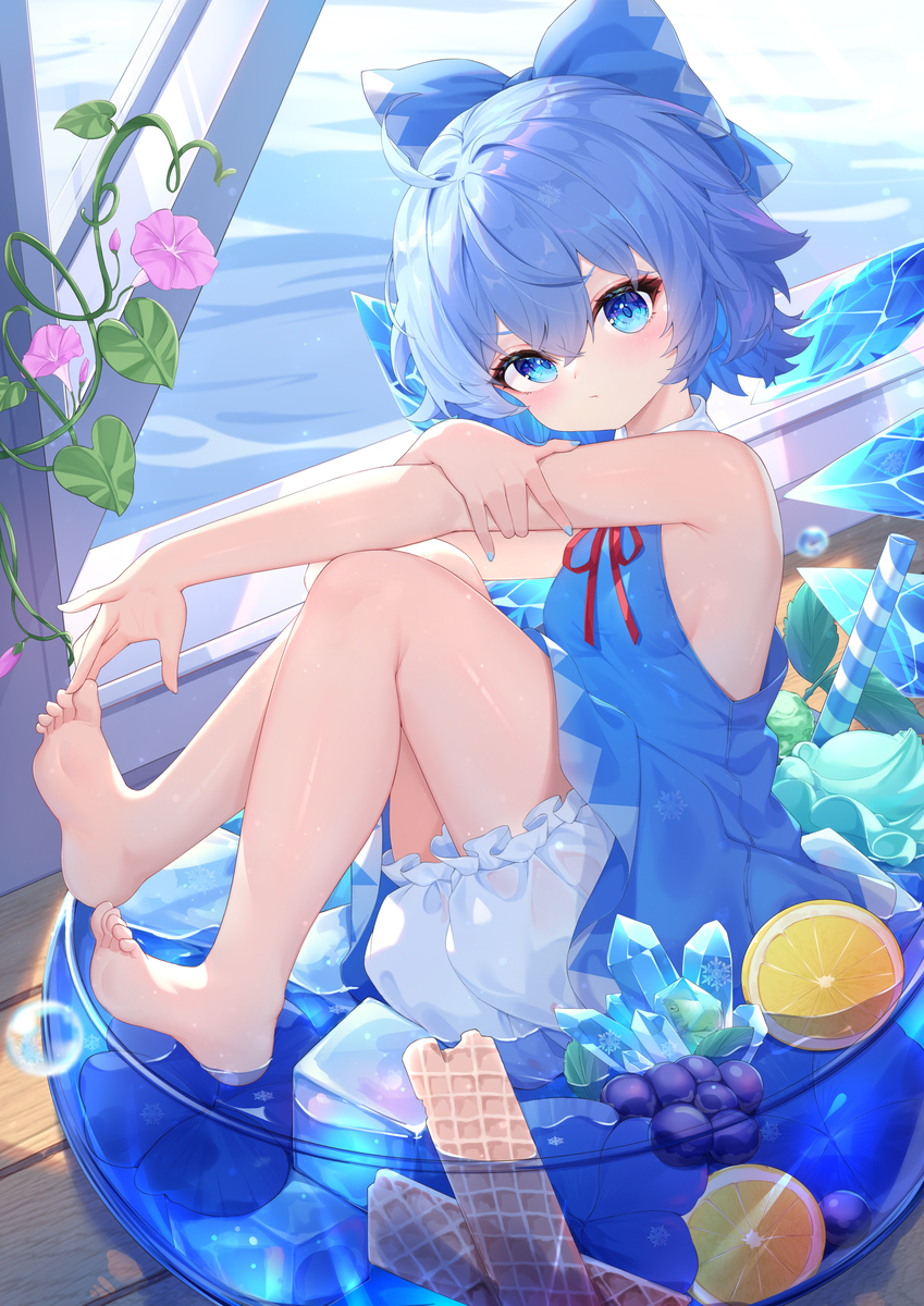 This is a pixiv picture whose title is 氷の妖精.