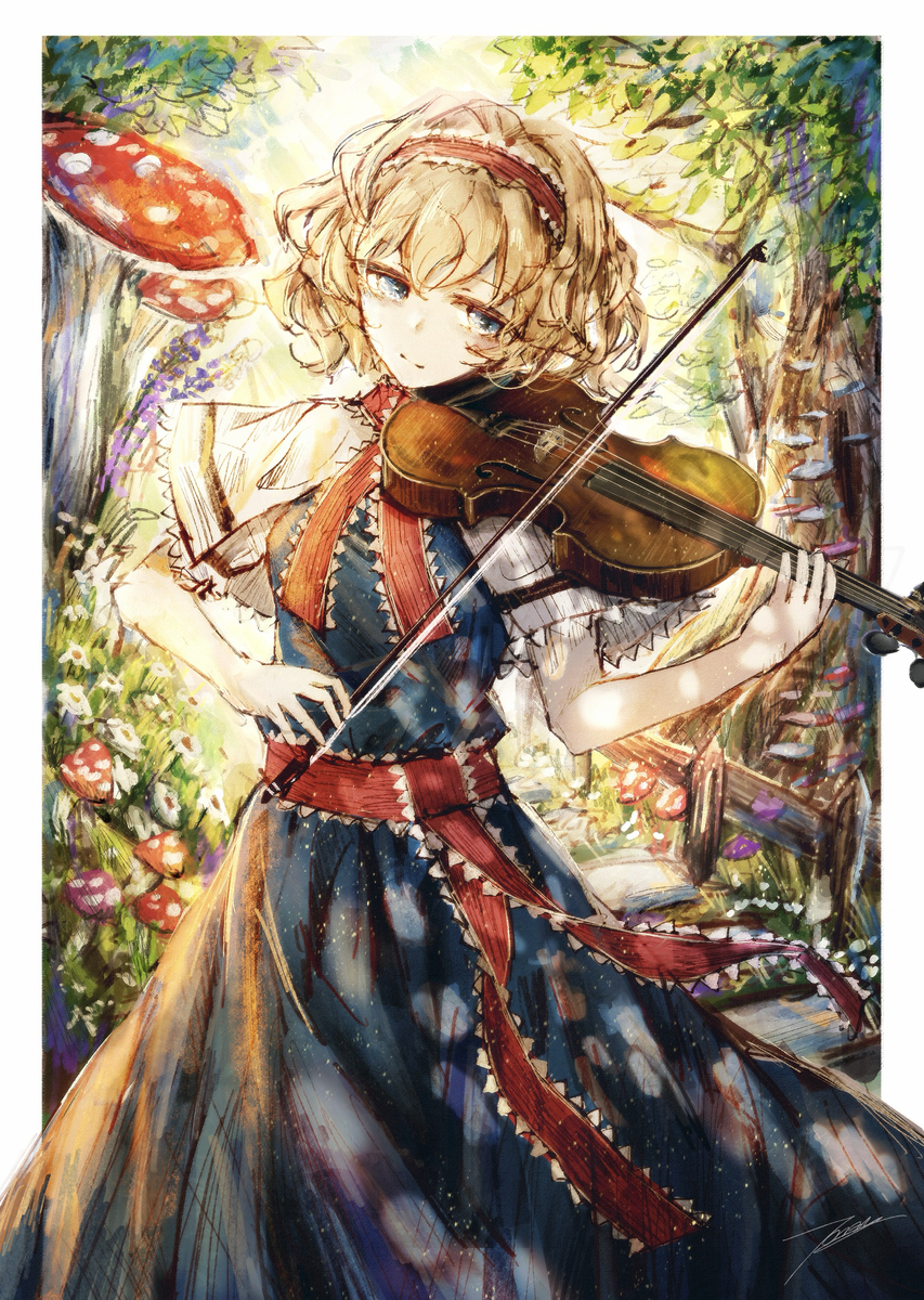 This is a pixiv picture whose title is in Wonderland.