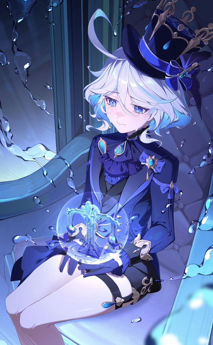 This is a pixiv picture whose title is 于是她背负着秘密溺入海底.