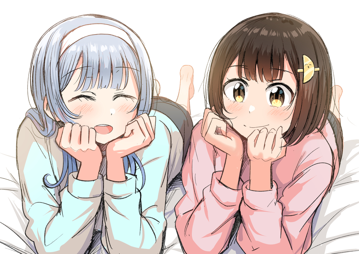 This is a pixiv picture whose title is キス百合18話.