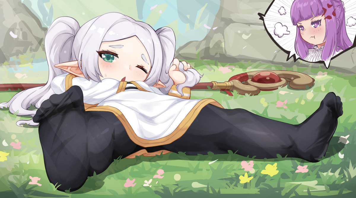 This is a pixiv picture whose title is Frieren.