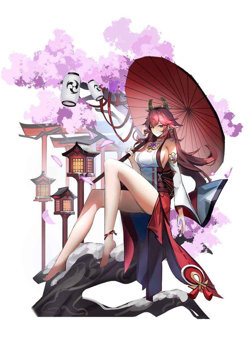 This is a pixiv picture whose title is 八重神子.
