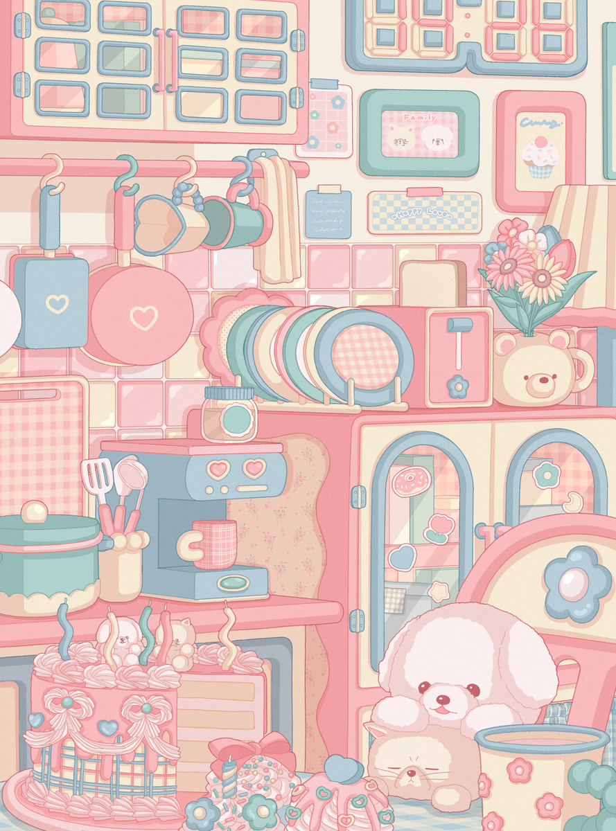 This is a pixiv picture whose title is 🐶🐱🏠.