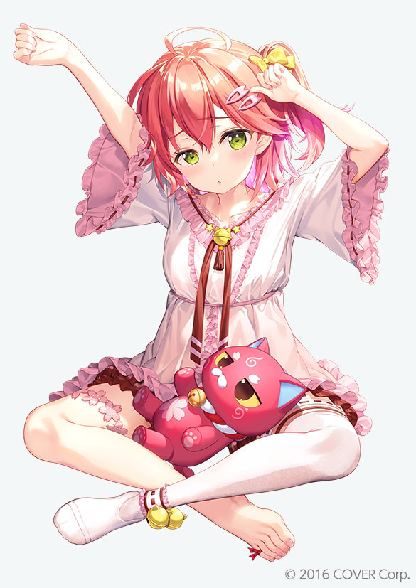 This is a pixiv picture whose title is さくらみこちゃん お部屋ver..