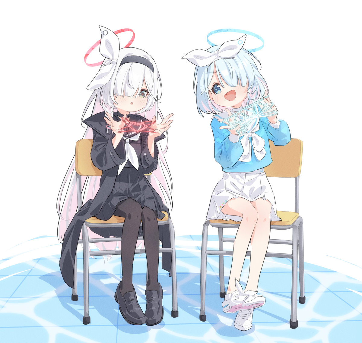 This is a pixiv picture whose title is アロプラのあやとり.