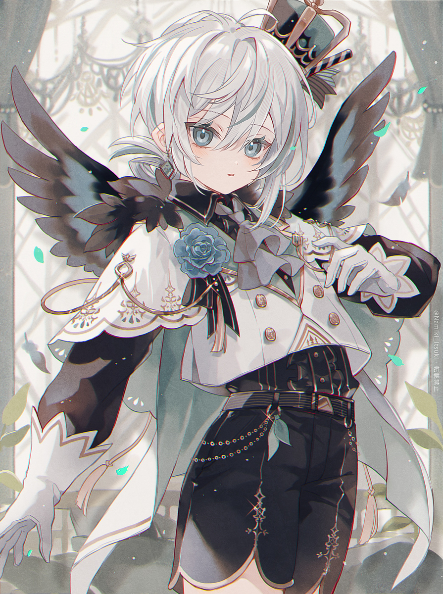 This is a pixiv picture whose title is Mint green bird.