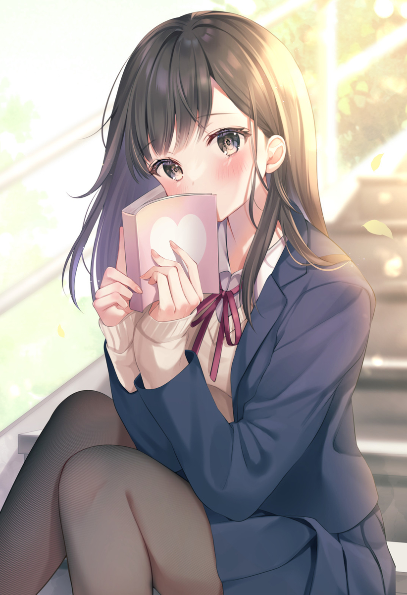 This is a pixiv picture whose title is 勉強開始.