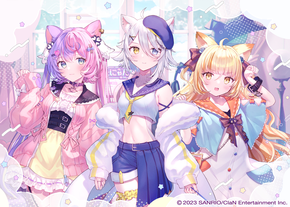 This is a pixiv picture whose title is 【仕事】サンリオ×ClaN新規VTuberプロジェクト.