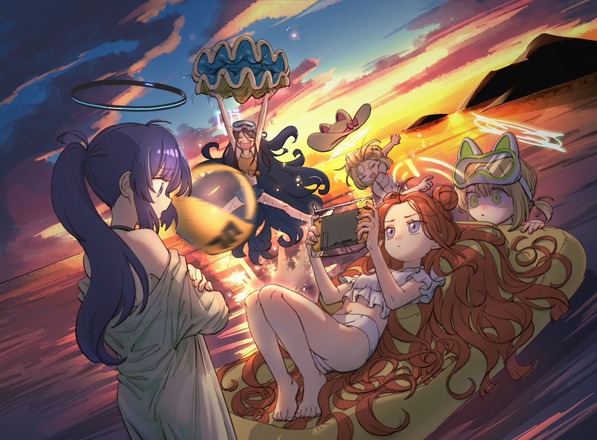 This is a pixiv picture whose title is 블루 아카이브.