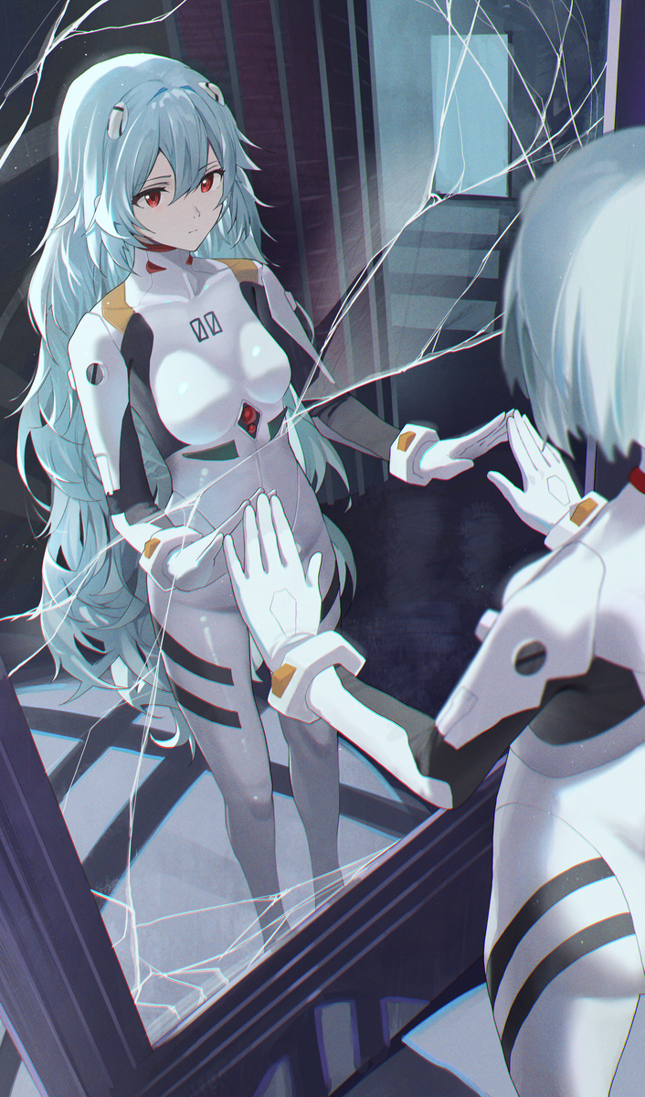 This is a pixiv picture whose title is 綾波レイ　　１０４日目.