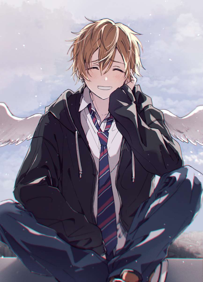 This is a pixiv picture whose title is 泣くなよ.
