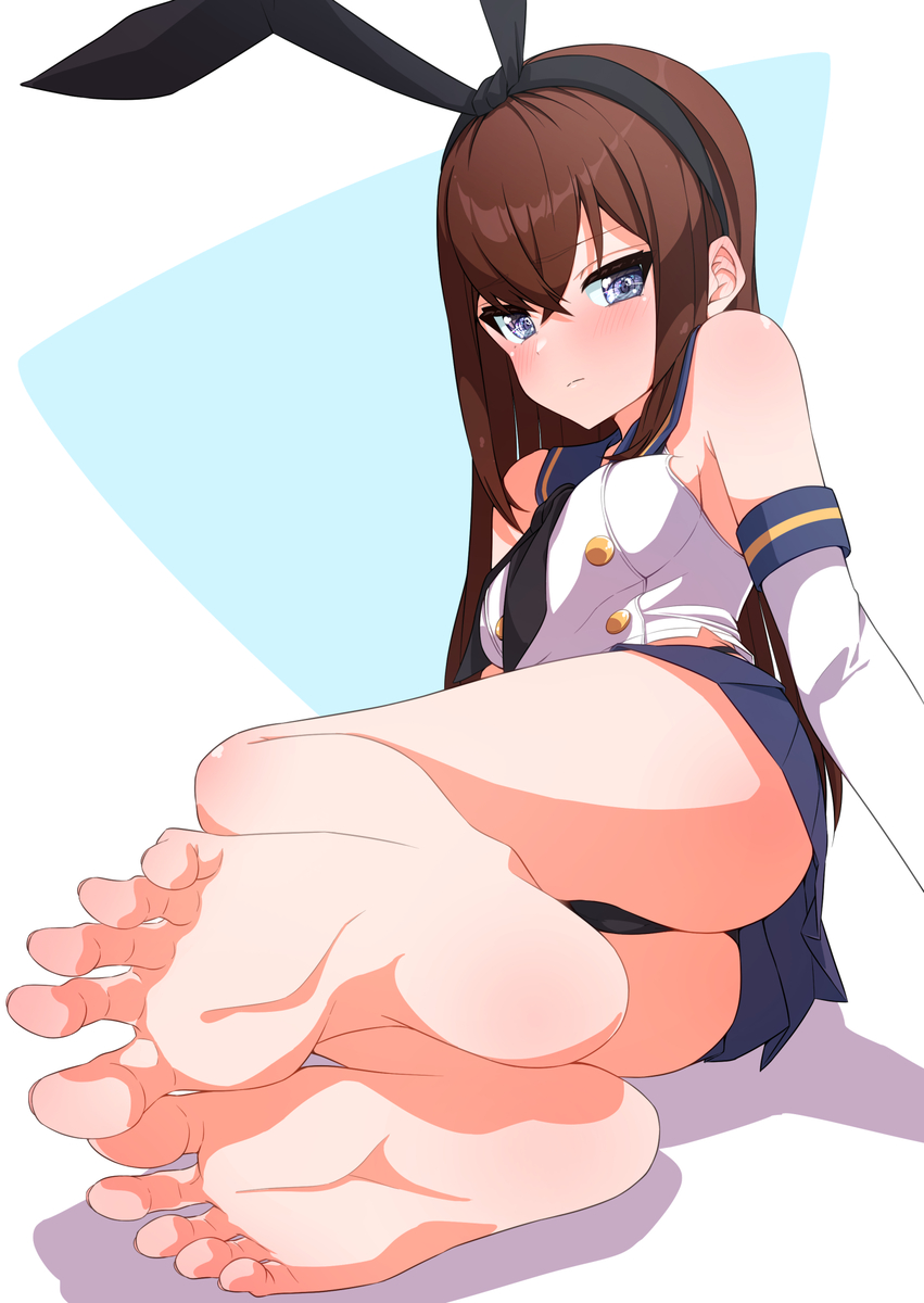 This is a pixiv picture whose title is 牧瀬 紅莉栖　島風コス.
