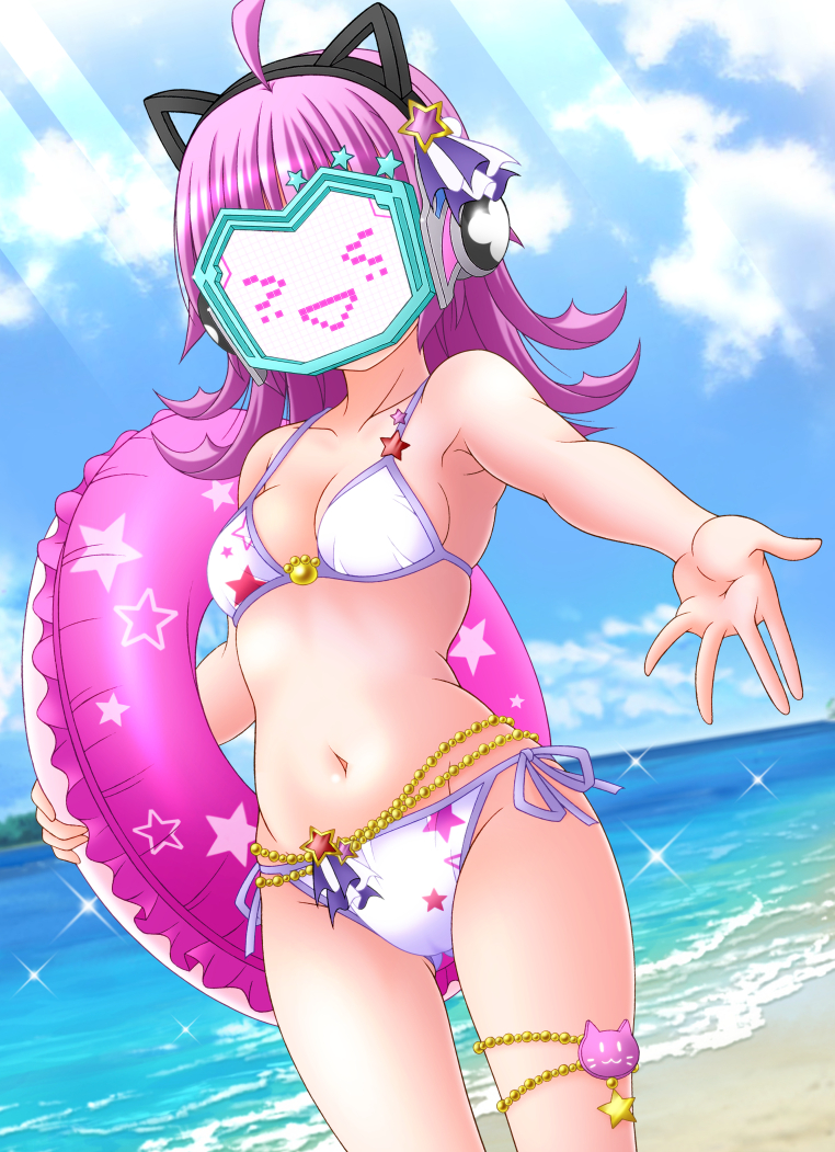 This is a pixiv picture whose title is 璃奈ちゃんビキニでにっこりん☆.